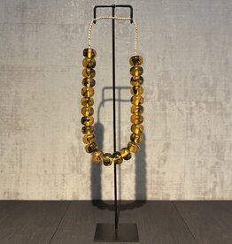De appelgaard kralenketting bruin doorschijnend