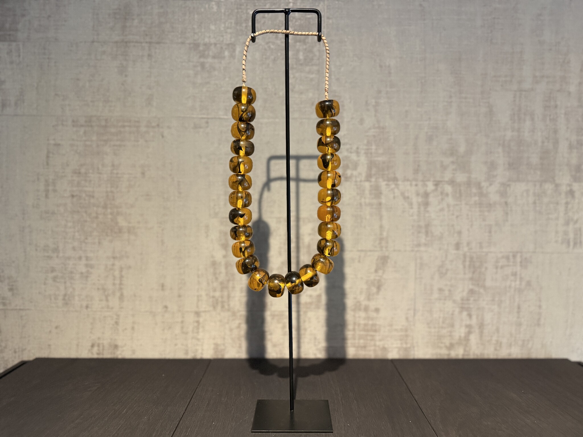 De appelgaard kralenketting bruin doorschijnend