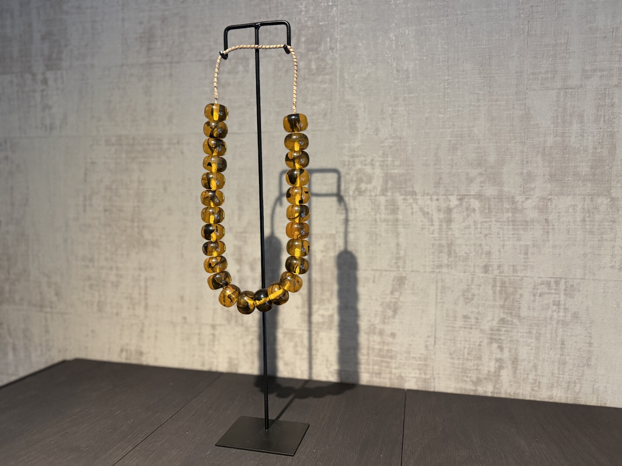 De appelgaard kralenketting bruin doorschijnend