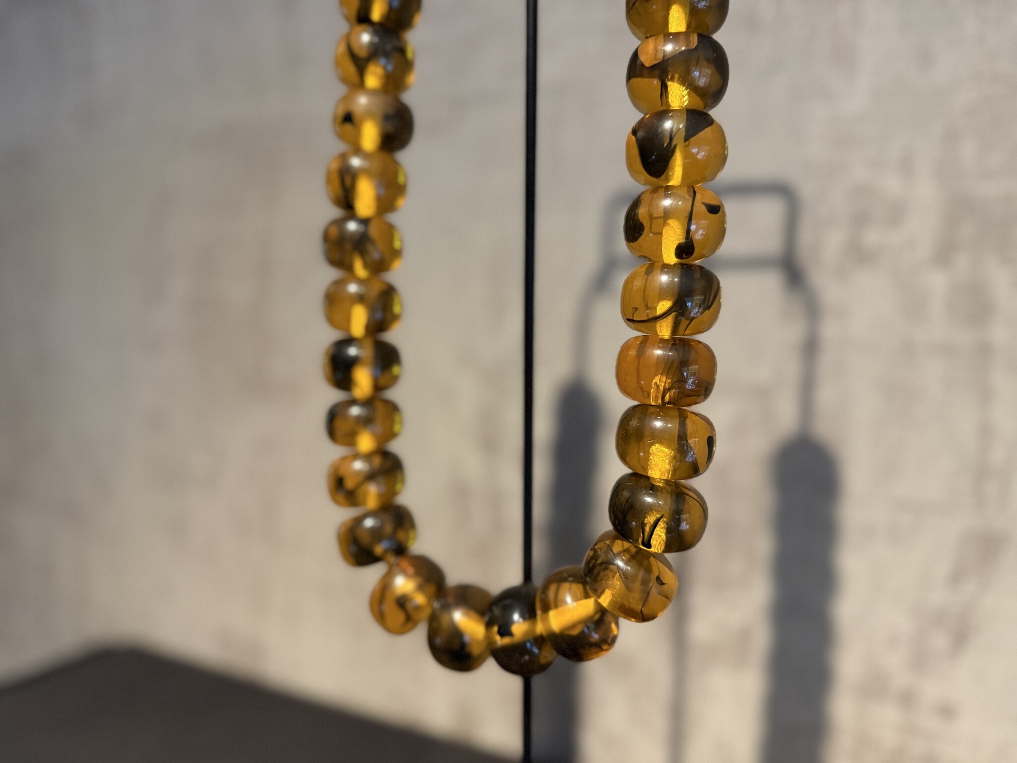 De appelgaard kralenketting bruin doorschijnend