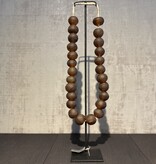 De appelgaard kralenketting bruin mat