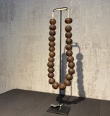 De appelgaard kralenketting bruin mat