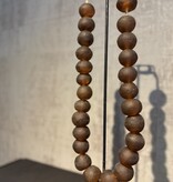 De appelgaard kralenketting bruin mat