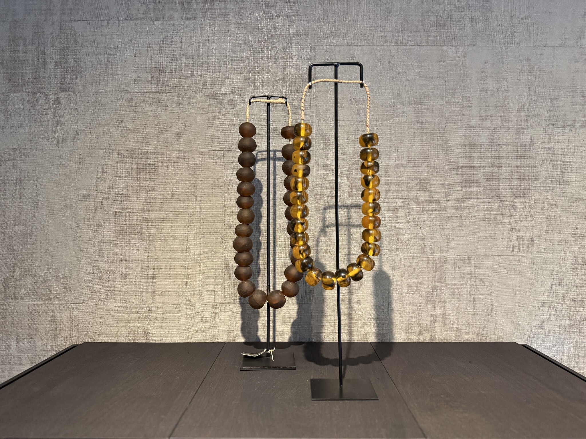 De appelgaard kralenketting bruin mat