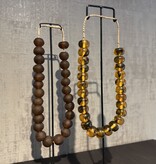 De appelgaard kralenketting bruin mat