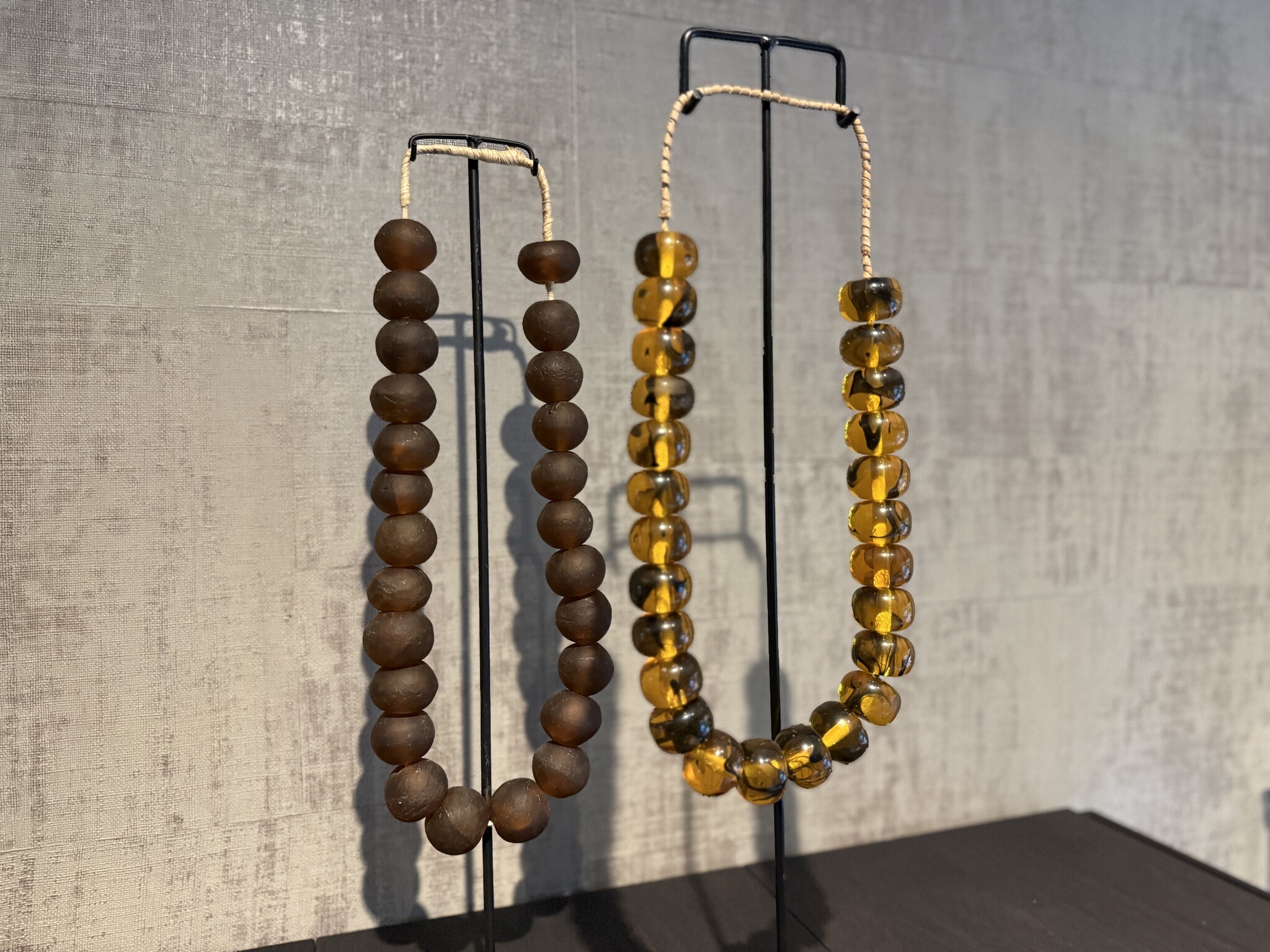 De appelgaard kralenketting bruin mat