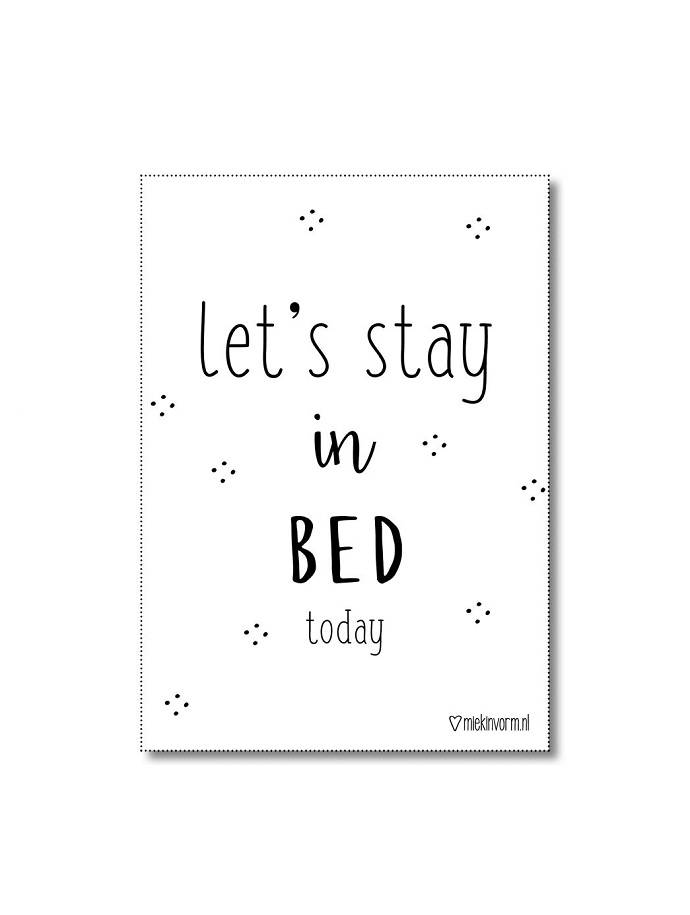 Poster A4 Stay in bed