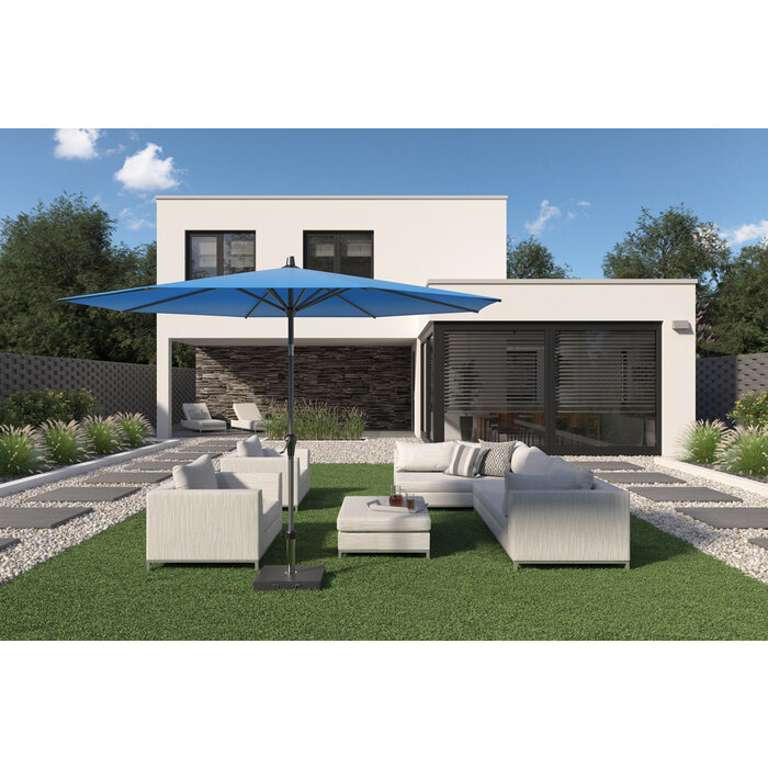 Platinum Platinum Riva stokparasol rond 3 meter - Black