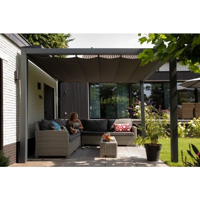 Platinum Platinum Harmonica schaduwdoek 290x400cm. Antraciet