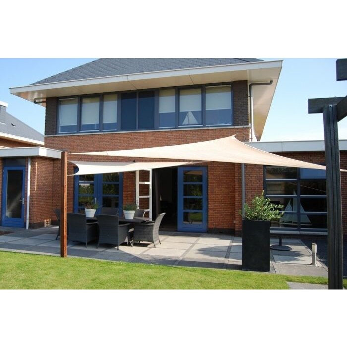 Platinum Platinum Coolfit schaduwdoek driehoek gebroken wit 3,6 x 3,6 x 3,6 m.