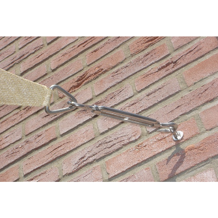 Platinum Platinum Coolfit schaduwdoek driehoek 4x4x5,7m. Gebroken Wit