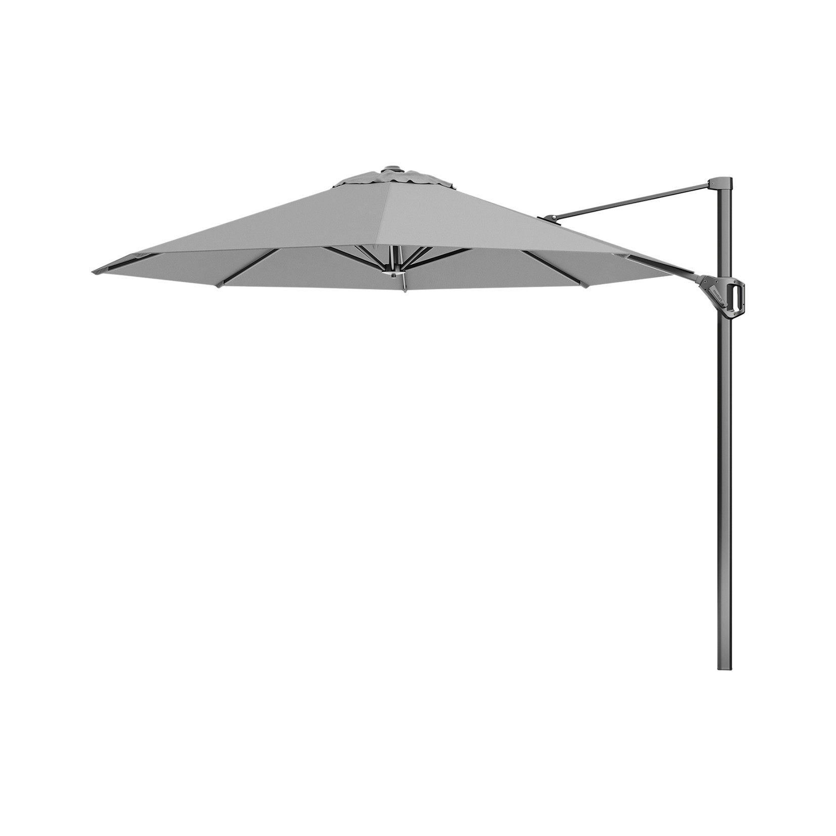 onbetaald plek som Platinum Voyager Ronde Zweefparasol T1 3m. - Light Grey - Parasolkopen.nl