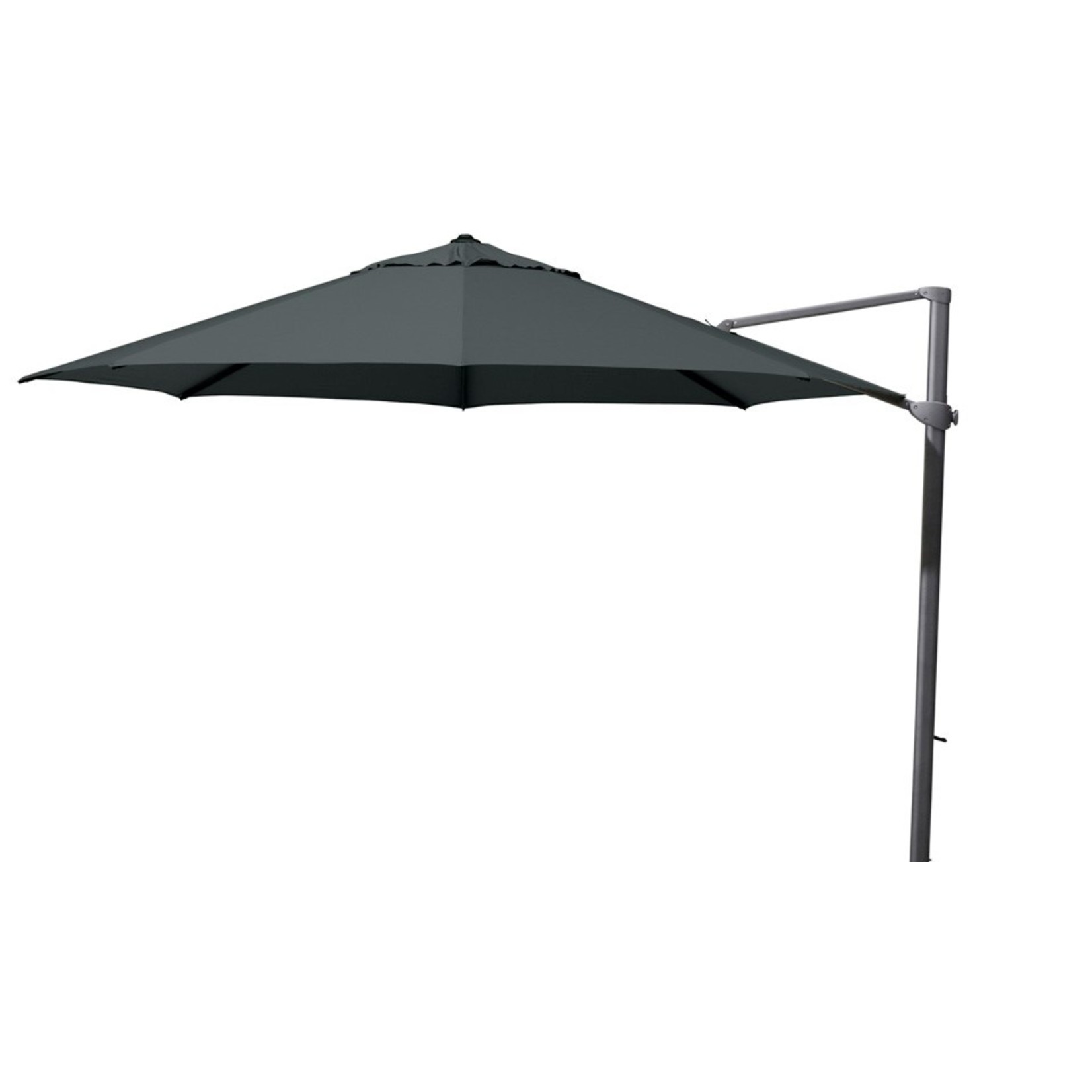 Specialiteit roman Illusie Siesta zweefparasol 350 cm. - charcoal - Gratis thuisbezorgd! -  Parasolkopen.nl