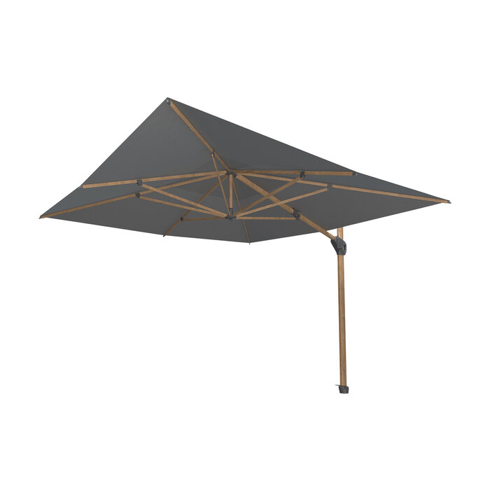 4-Seasons 4-Seasons Zweefparasol Hacienda 300 x 400 cm Woodlook - Charcoal