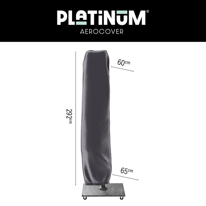 Platinum Aerocover Platinum Aerocover zweefparasolhoes 292x60/65 cm.