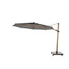 4-Seasons Zweefparasol Siesta Premium 350 cm Woodlook - Charcoal