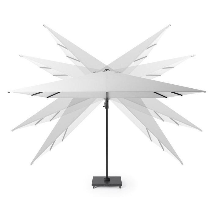 Platinum Platinum Voyager zweefparasol T2 2,7x2,7 m. - Light Grey met voet en hoes