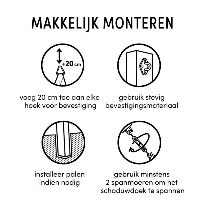 Platinum Platinum Coolfit Schaduwdoek driehoek 5x5x7,1m. Zand