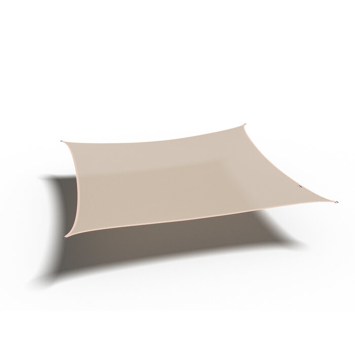 Platinum Platinum Coolfit schaduwdoek vierkant gebroken wit 5x5 m.
