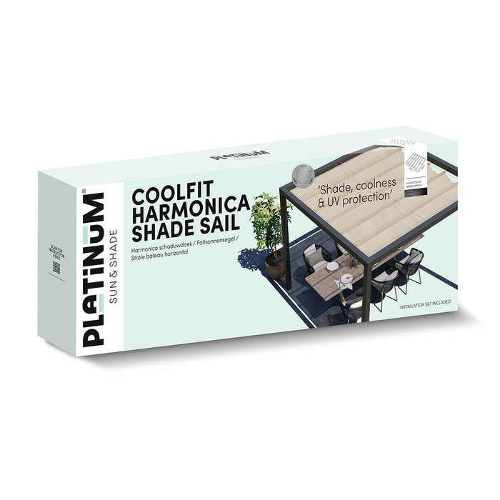 Platinum Platinum Harmonica schaduwdoek 290x300 cm. Zand