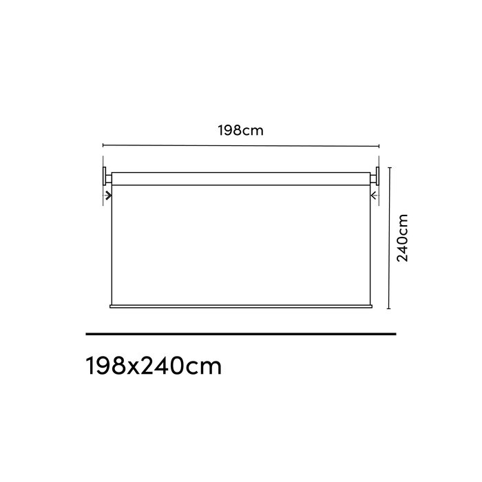Platinum Platinum Coolfit rolgordijn 198x240 cm  Antraciet