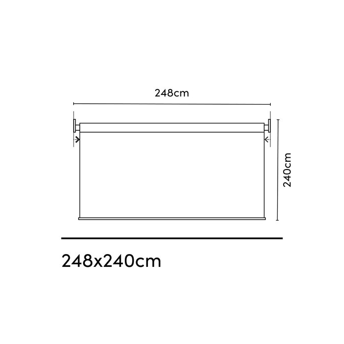 Platinum Platinum Coolfit rolgordijn 248x240 cm  Antraciet