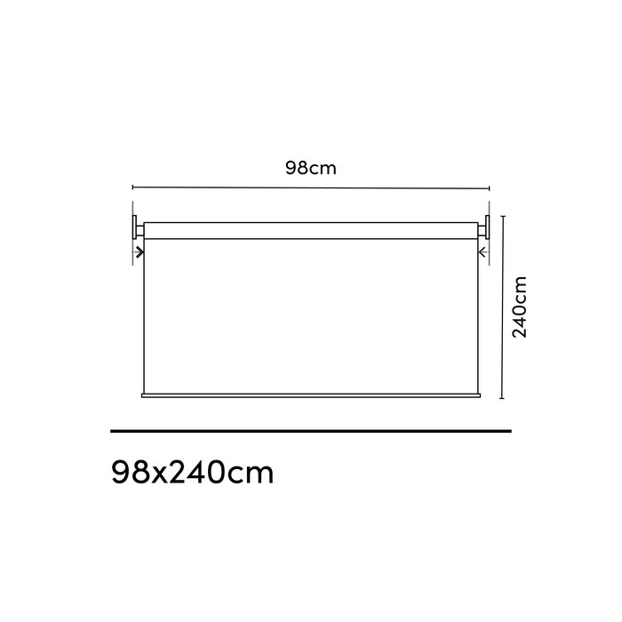 Platinum Platinum Coolfit rolgordijn 98x240 cm  Antraciet