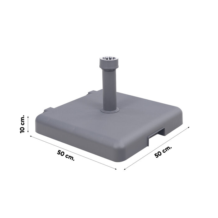 Helcosol Helcosol Parasolvoet vierkant 40 kg. - antraciet