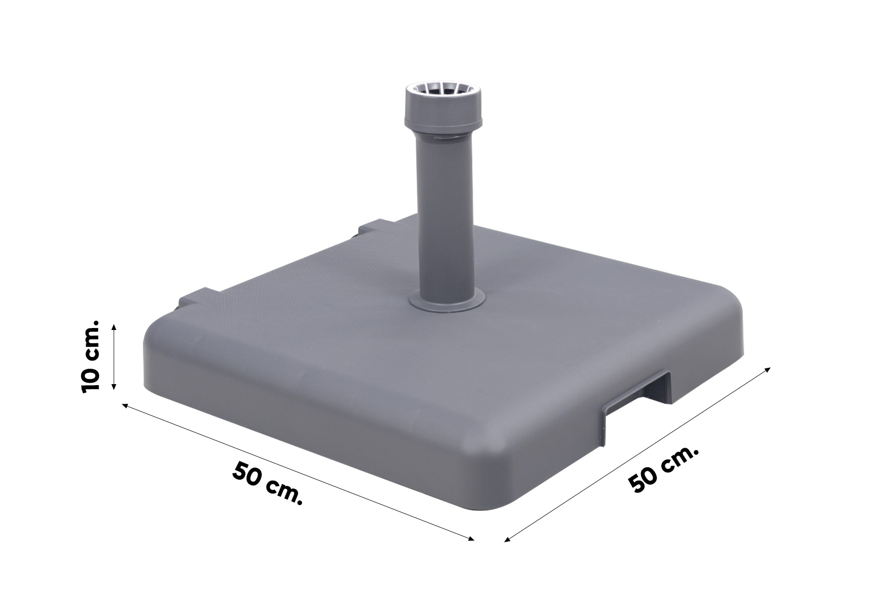 Helcosol Helcosol Parasolvoet vierkant 40 kg. - antraciet