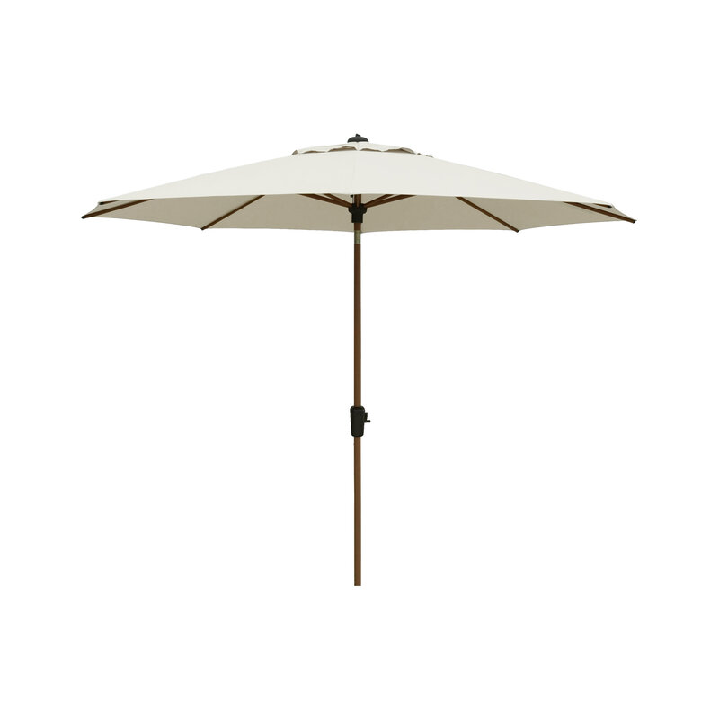 Madison Madison Lissabon teak/champagne stokparasol Ø300 cm.
