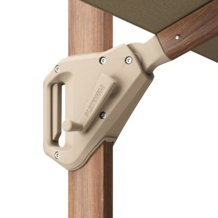 Platinum Platinum Challenger Zweefparasol T1 Premium 4x3 m. - Champagne - Teaklook