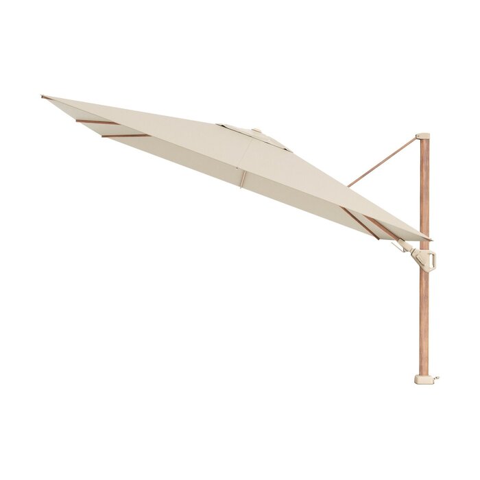 Platinum Platinum Challenger rechthoek zweefparasol T2 Premium - 2,6 x 3,5 m. - Champagne Teak