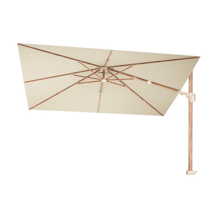 Platinum Platinum Challenger rechthoek zweefparasol T2 Premium - 2,6 x 3,5 m. - Champagne Teak
