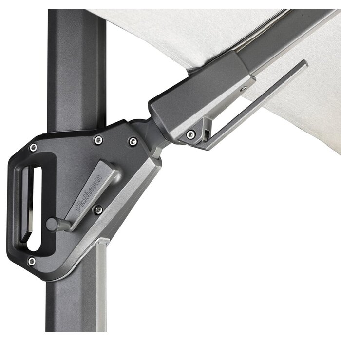 Platinum Platinum Challenger rechthoek zweefparasol T2 Premium - 2,6 x 3,5 m. - Faded black