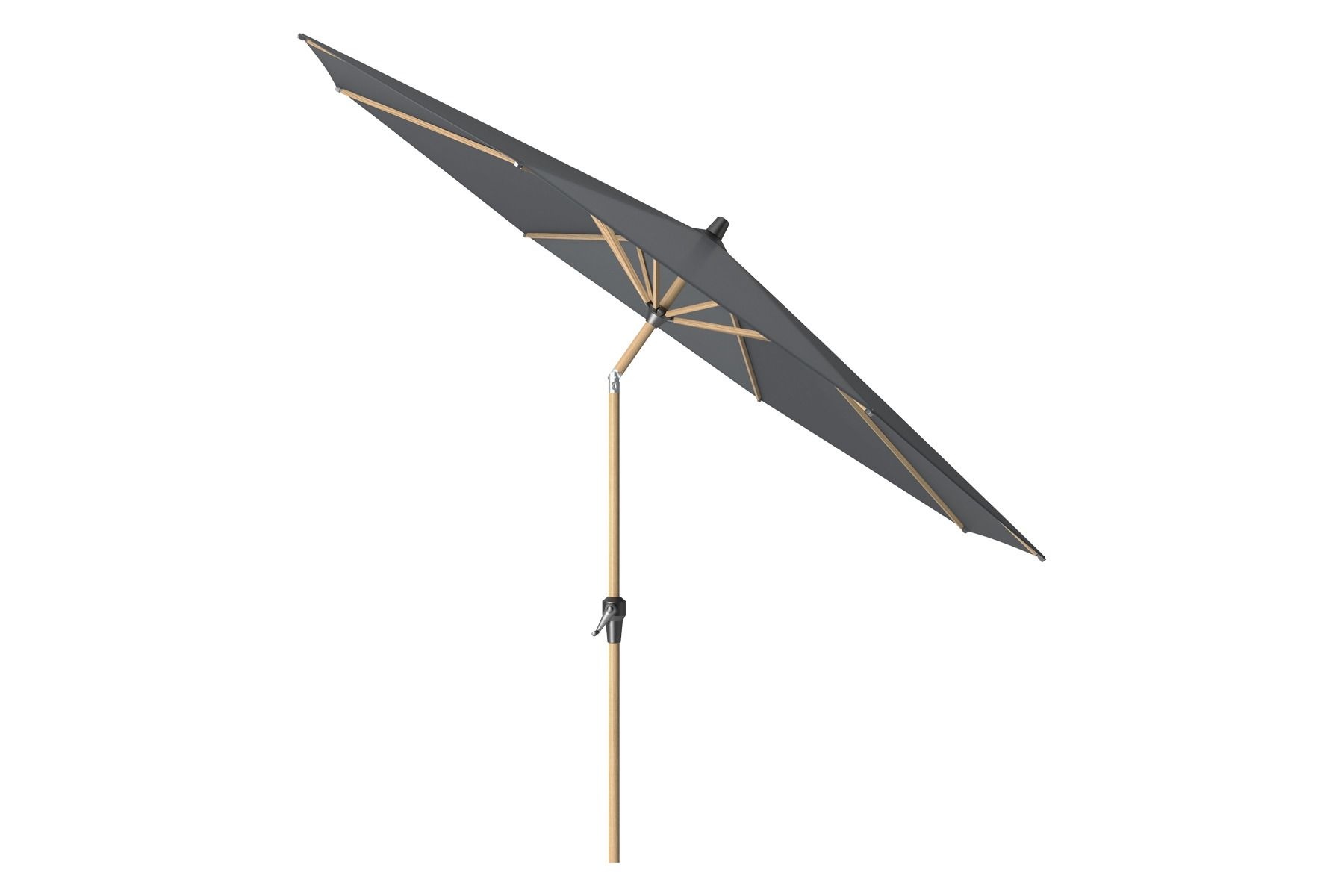 Platinum Platinum Riva stokparasol 3 m. rond - Teak Antraciet