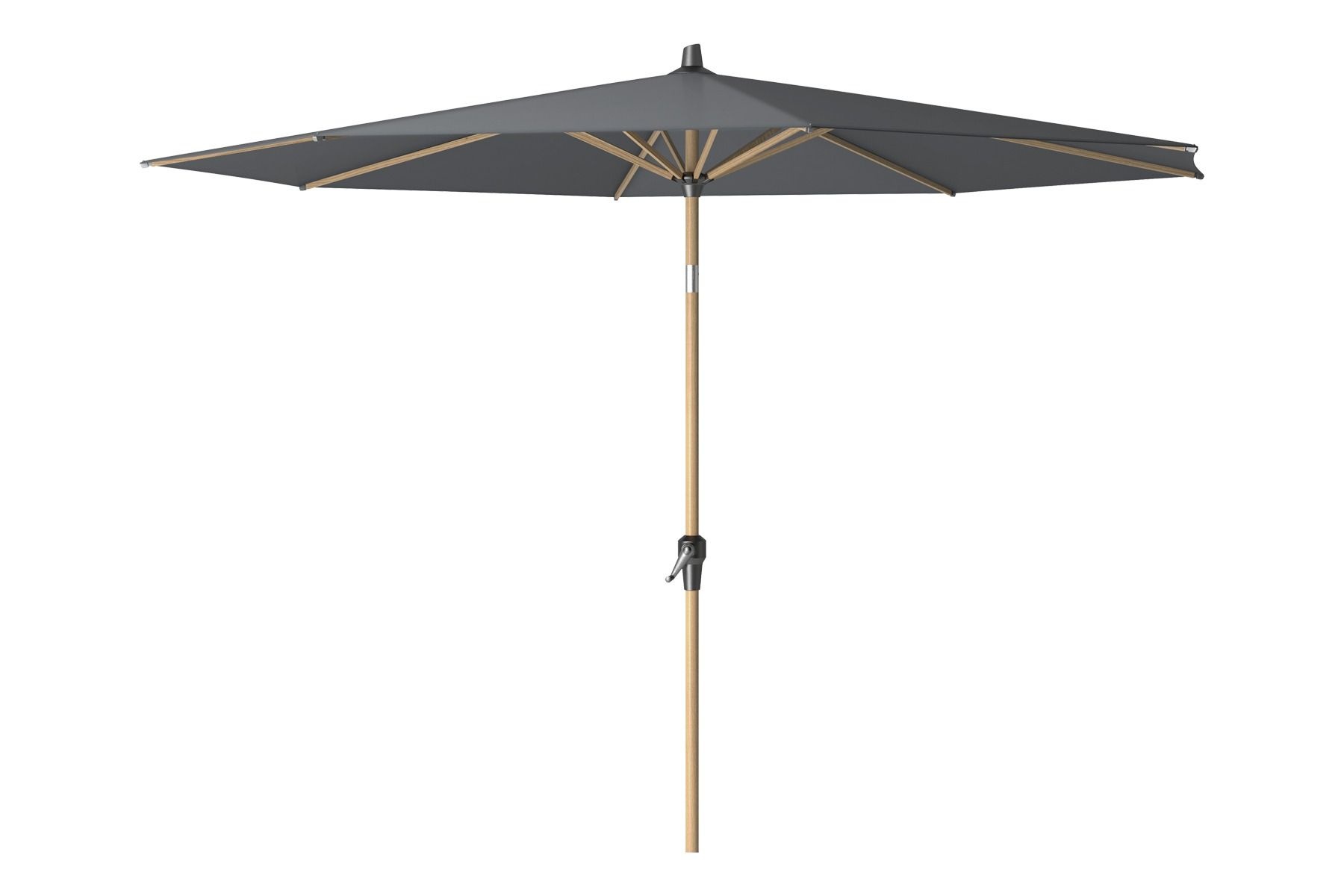 Platinum Platinum Riva stokparasol 3 m. rond - Teak Antraciet