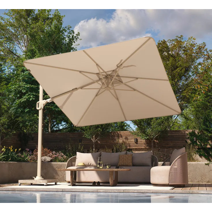 Platinum Platinum Nexus T2 zweefparasol Premium 3x3 – Champagne - Sandstone