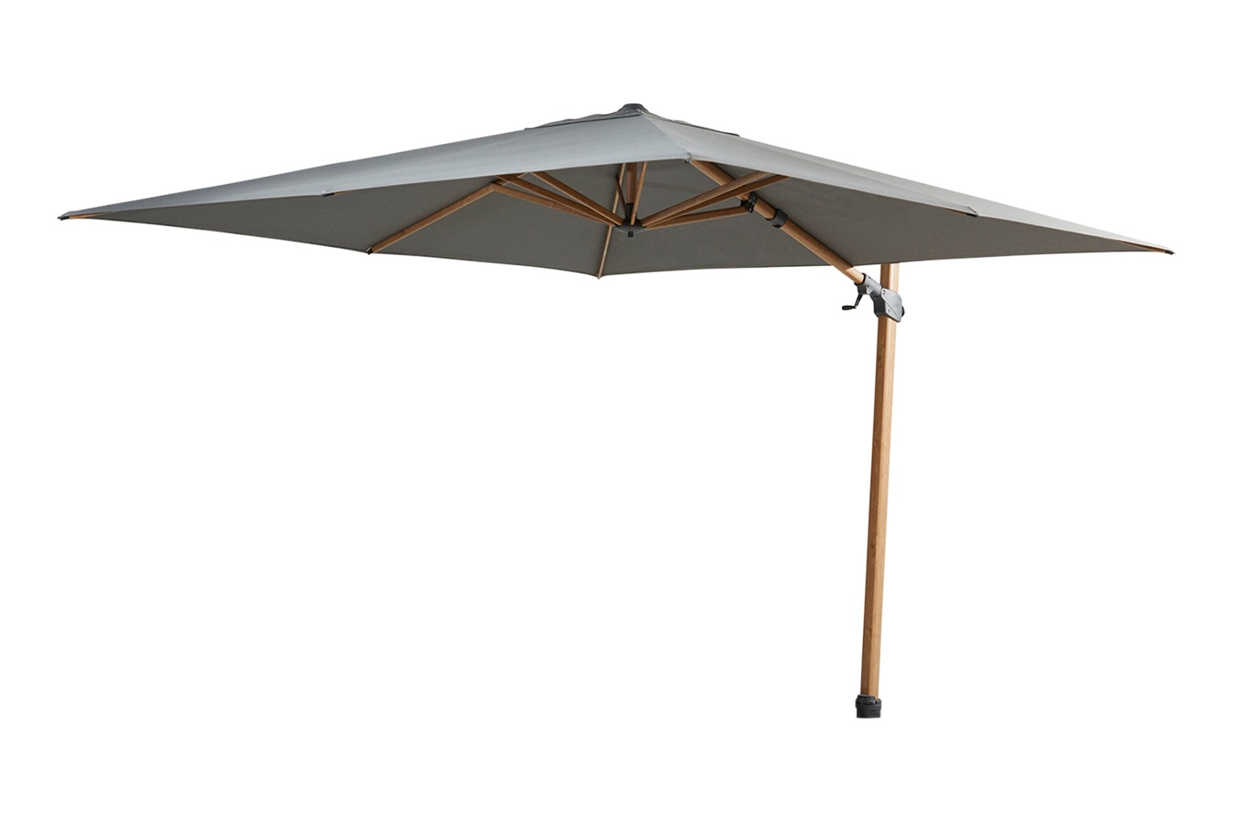 4-Seasons 4-Seasons Siesta Premium Zweefparasol 300 x 300 cm Woodlook Frame - Charcoal