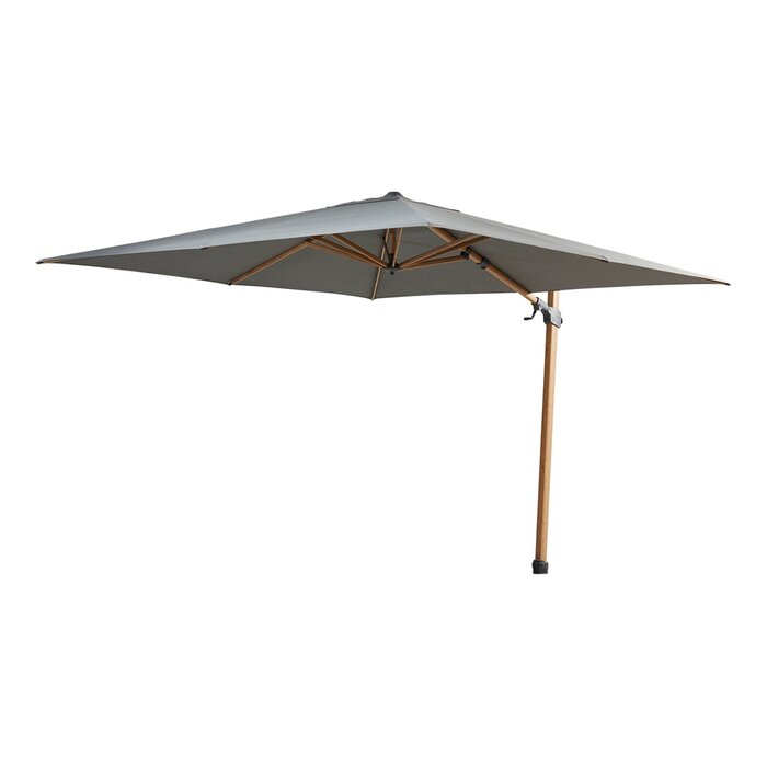 4-Seasons 4-Seasons Siesta Premium Zweefparasol 300 x 300 cm Woodlook Frame - Charcoal