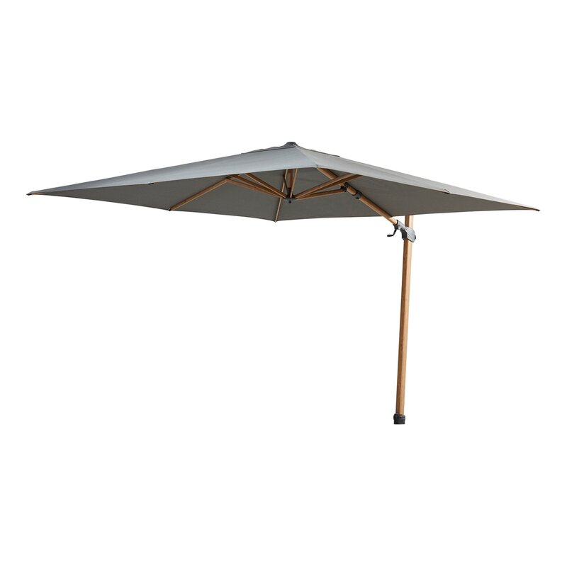 4-Seasons 4-Seasons Siesta Premium Zweefparasol 300 x 300 cm Woodlook Frame - Charcoal