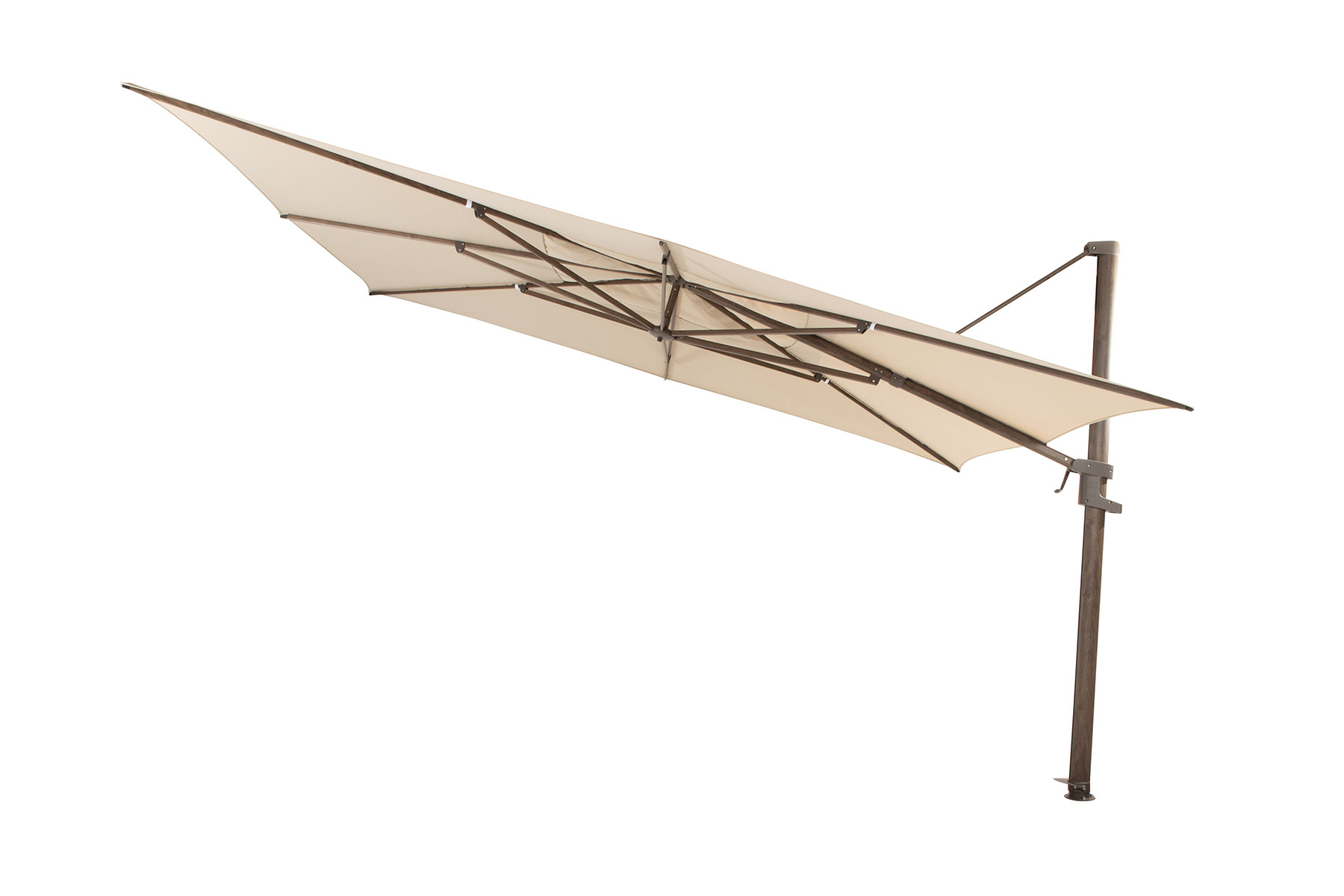 4-Seasons 4 Seasons Finca Zweefparasol 400x300 cm. - beach/dark woodlook