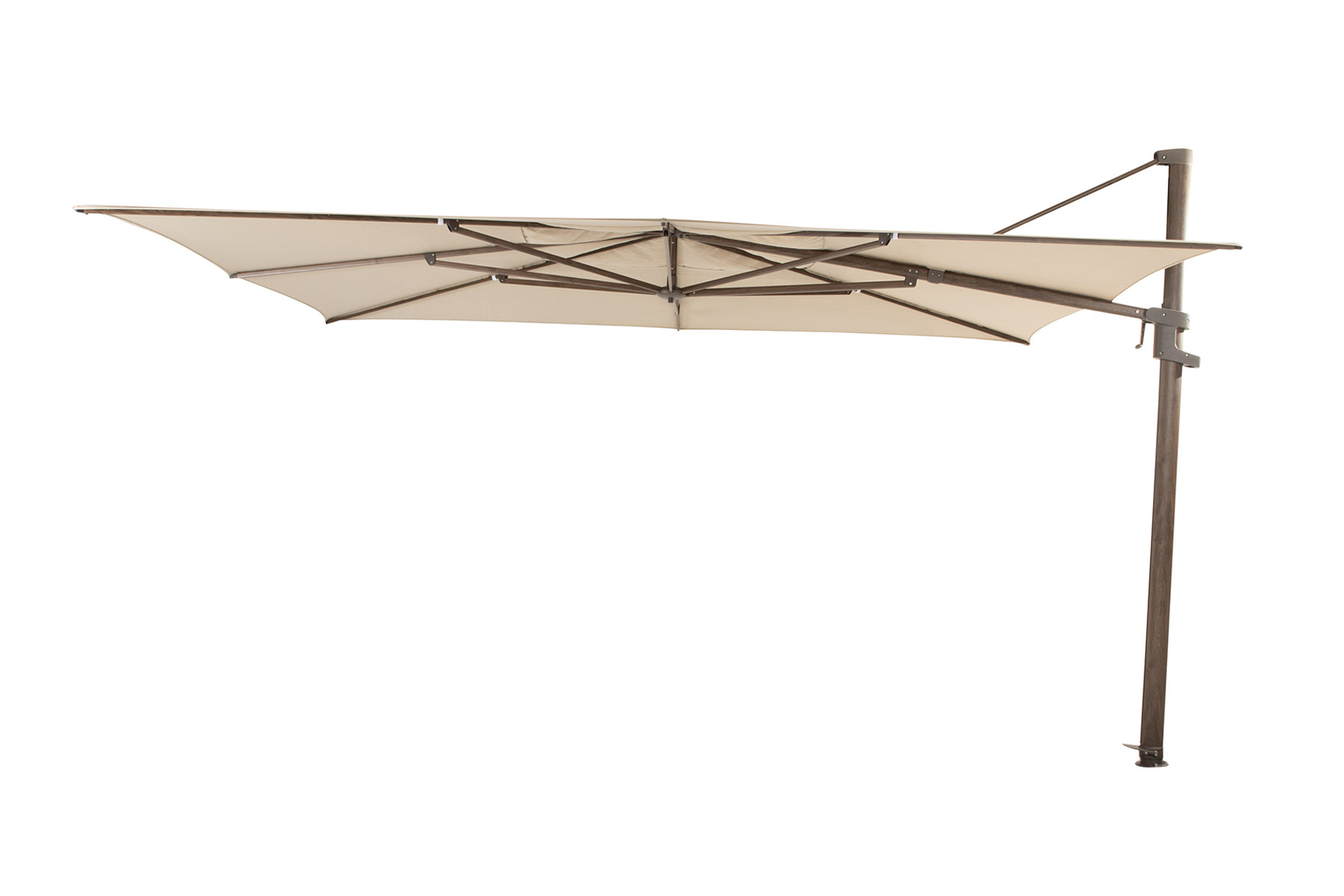 4-Seasons 4 Seasons Finca Zweefparasol 400x300 cm. - beach/dark woodlook