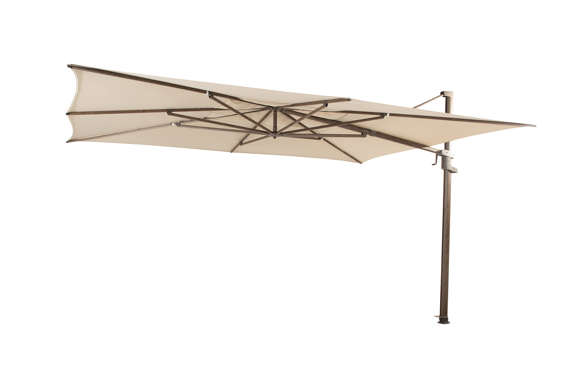 4-Seasons 4 Seasons Finca Zweefparasol 400x300 cm. - beach/dark woodlook