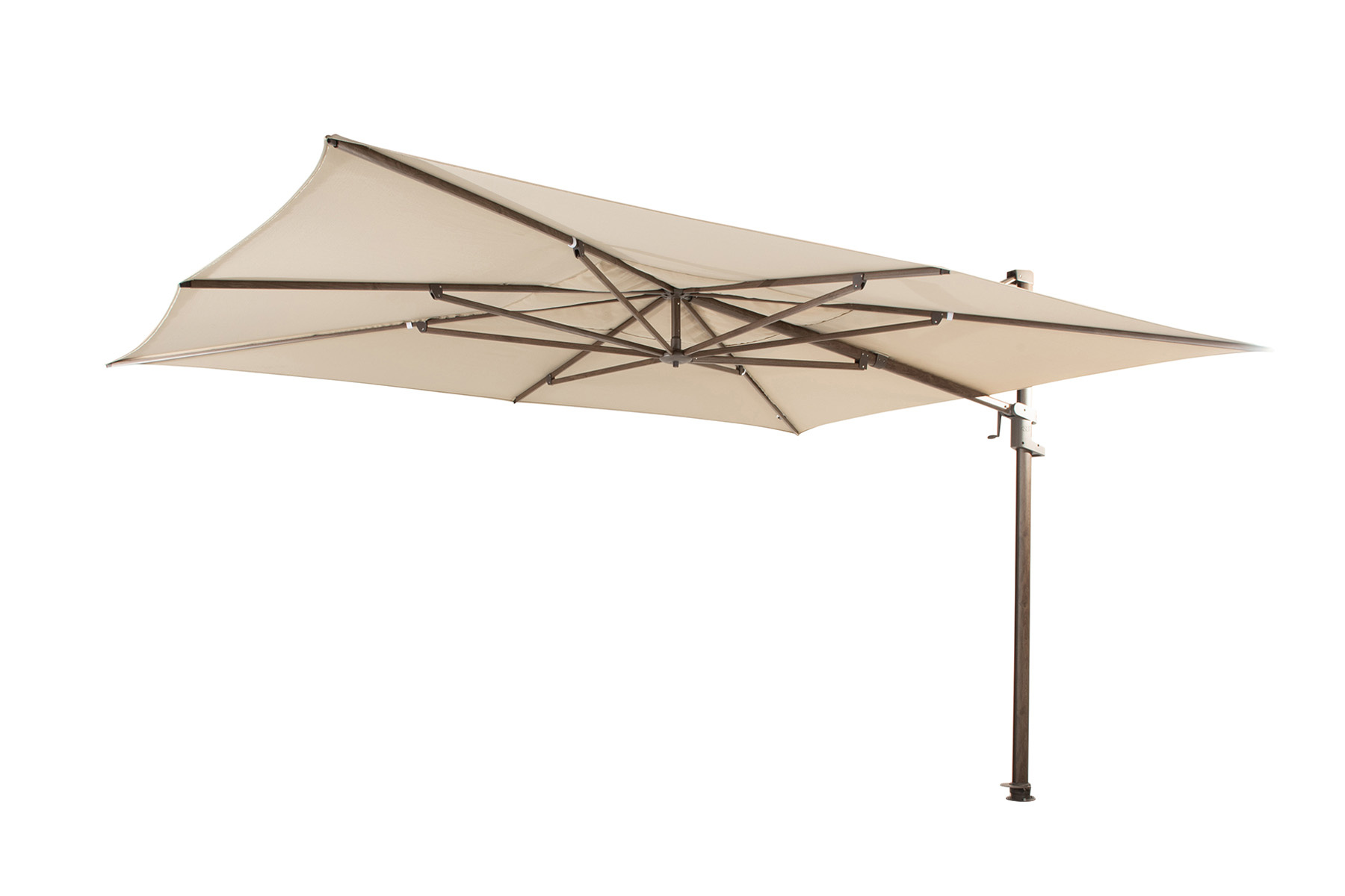4-Seasons 4 Seasons Finca Zweefparasol 400x300 cm. - beach/dark woodlook