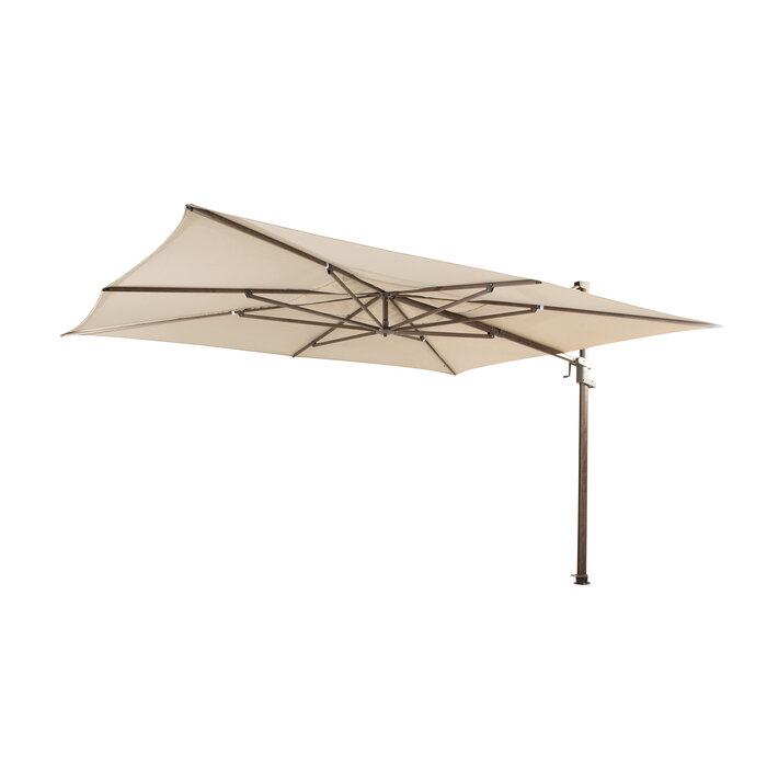 4-Seasons 4 Seasons Finca Zweefparasol 400x300 cm. - beach/dark woodlook