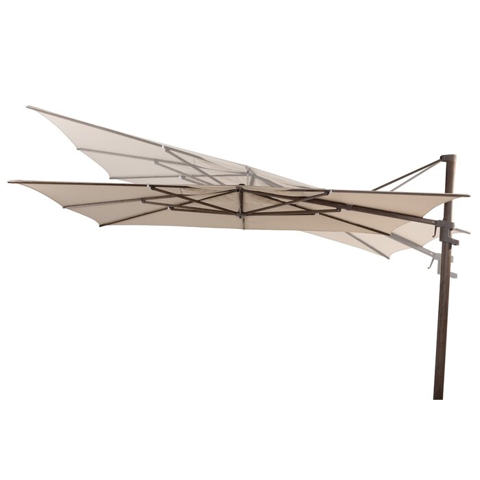 4-Seasons 4 Seasons Finca Zweefparasol 400x300 cm. - beach/dark woodlook
