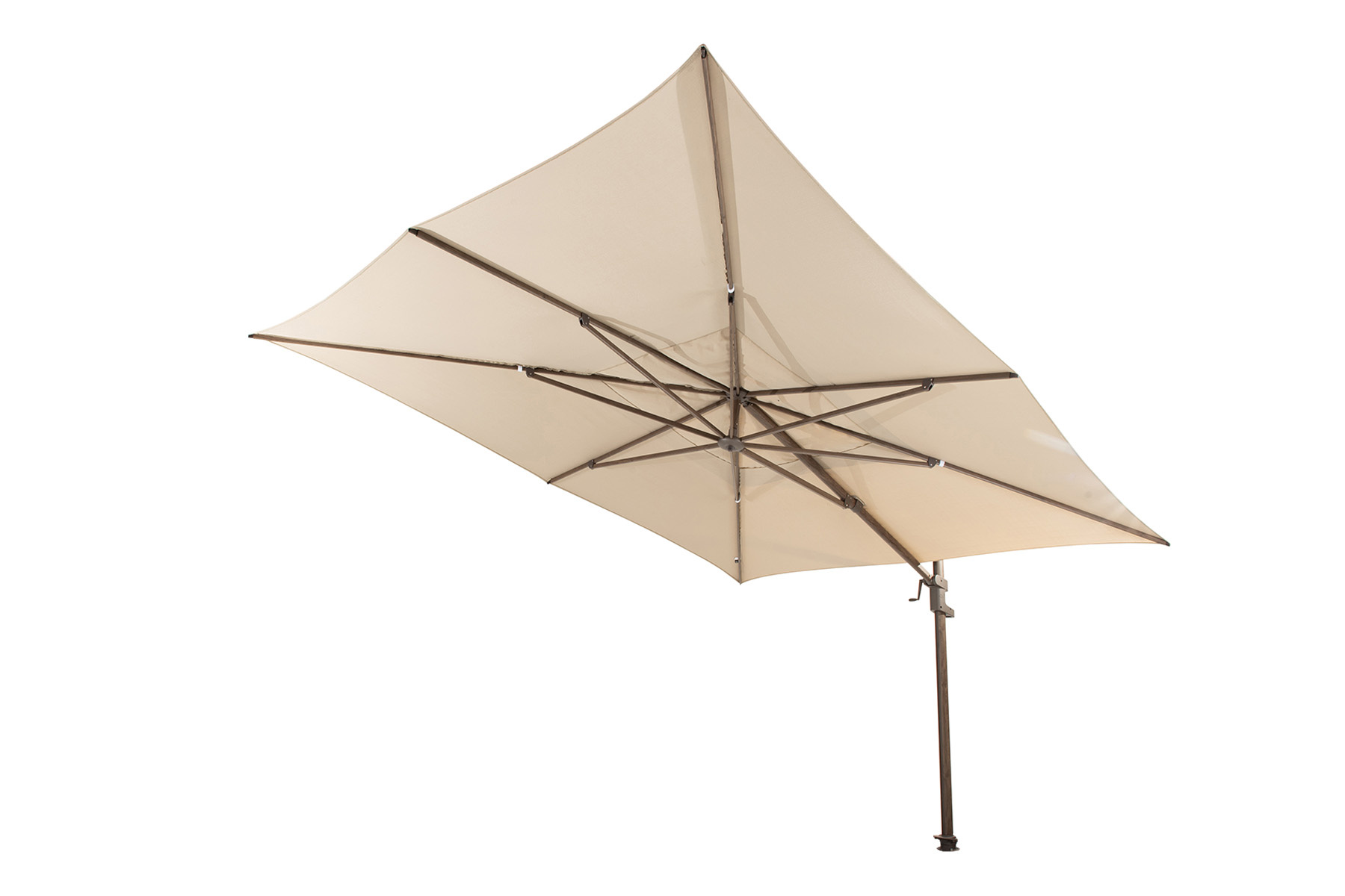 4-Seasons 4 Seasons Finca Zweefparasol 400x300 cm. - beach/dark woodlook
