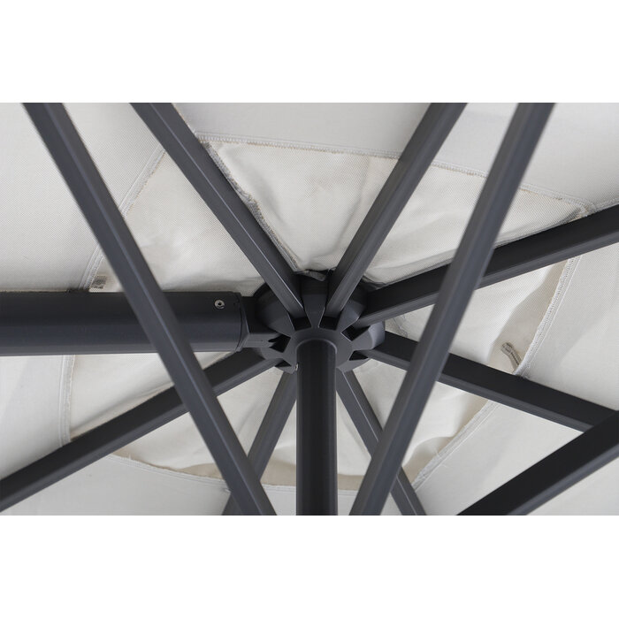 Perfect Shadow Perfect Shadow Eclipse ronde zweefparasol Ø350 cm. Ultra - Antraciet/Soft Sand