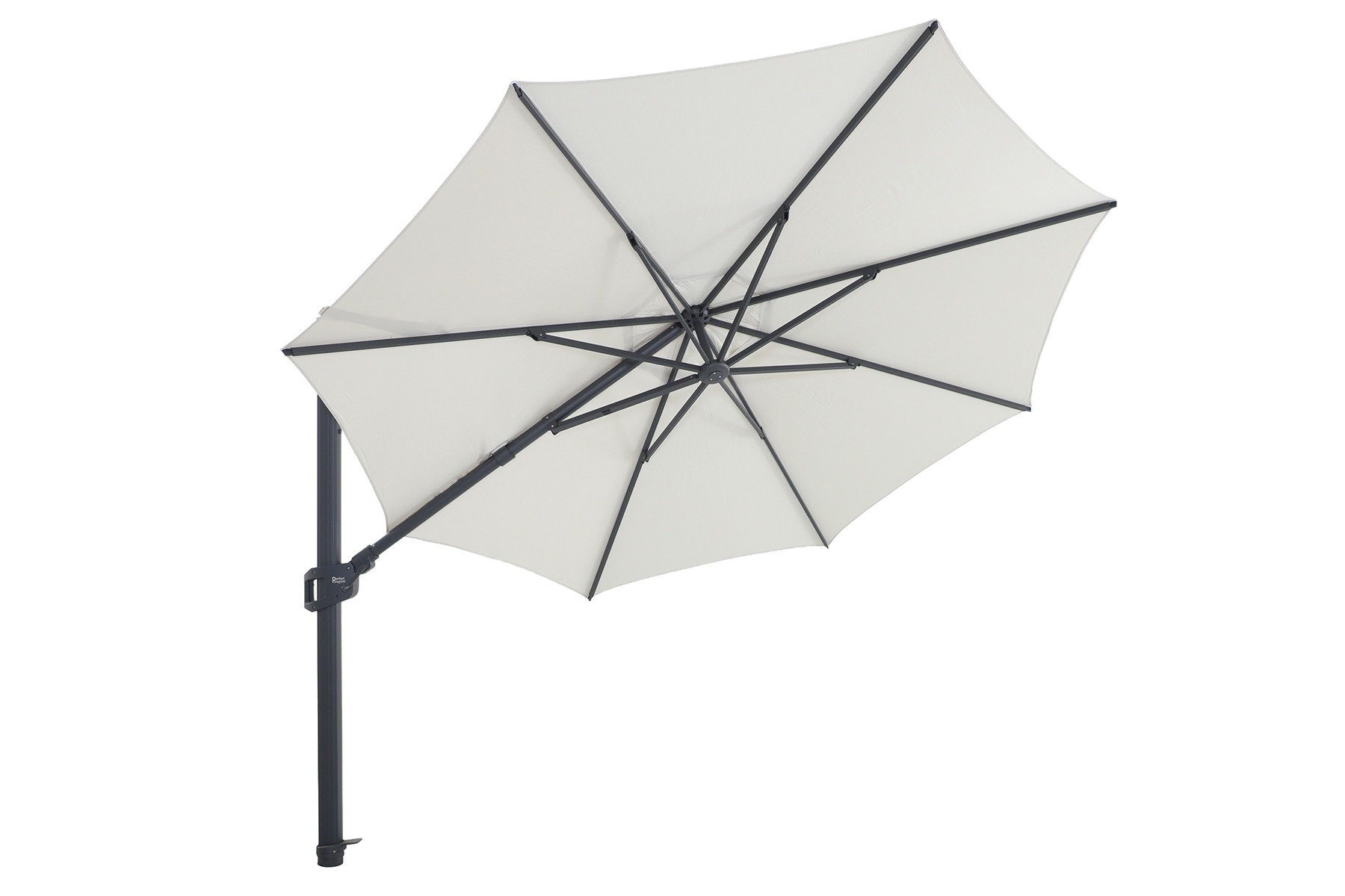 Perfect Shadow Perfect Shadow Eclipse ronde zweefparasol Ø350 cm. Ultra - Antraciet/Soft Sand