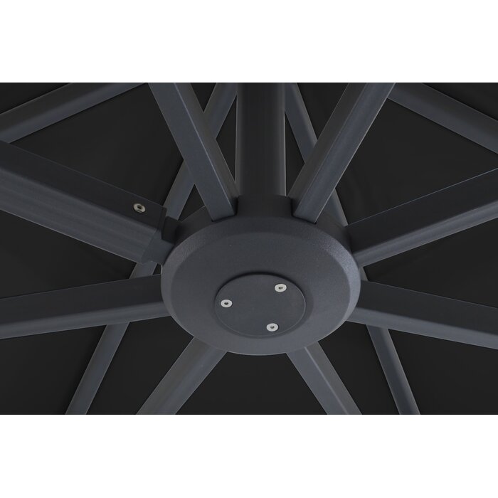 Perfect Shadow Perfect Shadow Eclipse ronde zweefparasol Ø350 cm. Ultra - Antraciet/Ash Black
